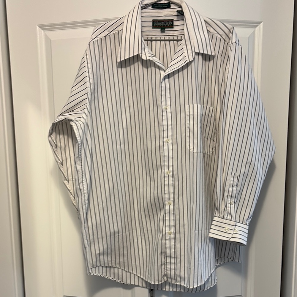 Hunt Club Supreme Men's White Striped Shirt